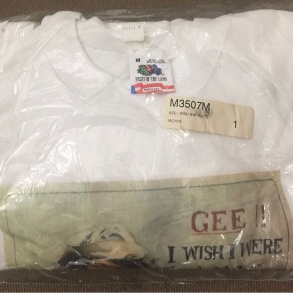 COPY - "Gee, I Wish I Were A Man, I'd Join The Navy" Vintage Men's Sweatshirt W… - Picture 3 of 3